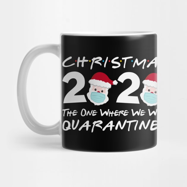 Christmas 2020 Quarantine Christmas Santa Face Wearing Mask by DragonTees